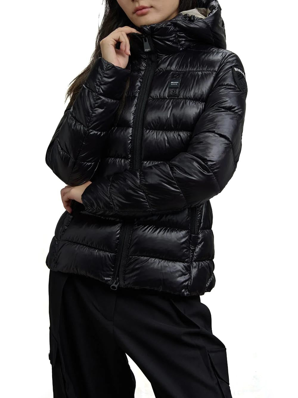 Blauer Giubbino Donna 25wbldc02072 006648 Nero/beige 25WBLDC02072