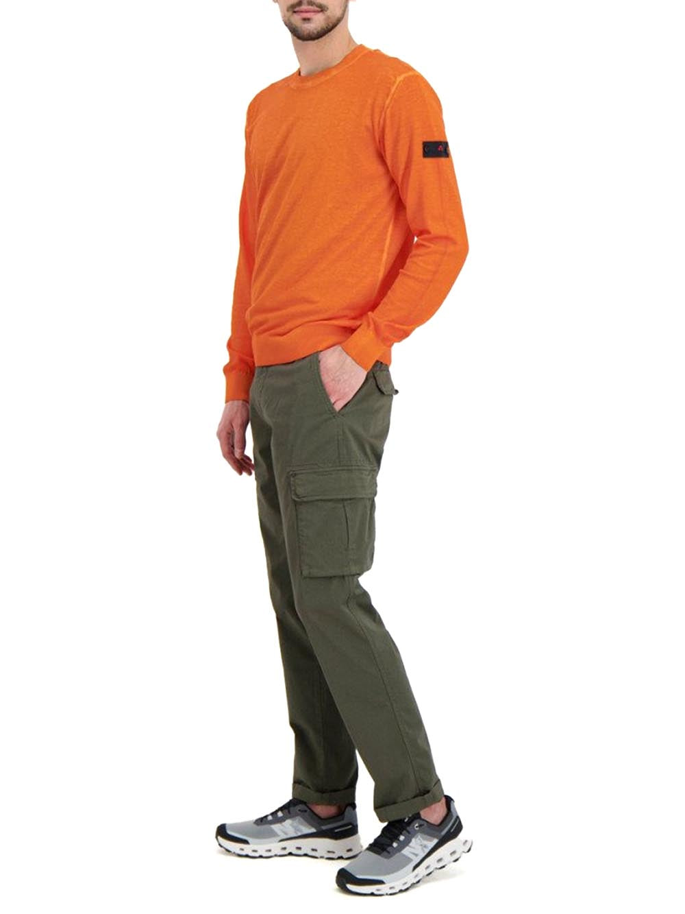 40Weft Pantalone Uomo Aiko-1701 Verde militare