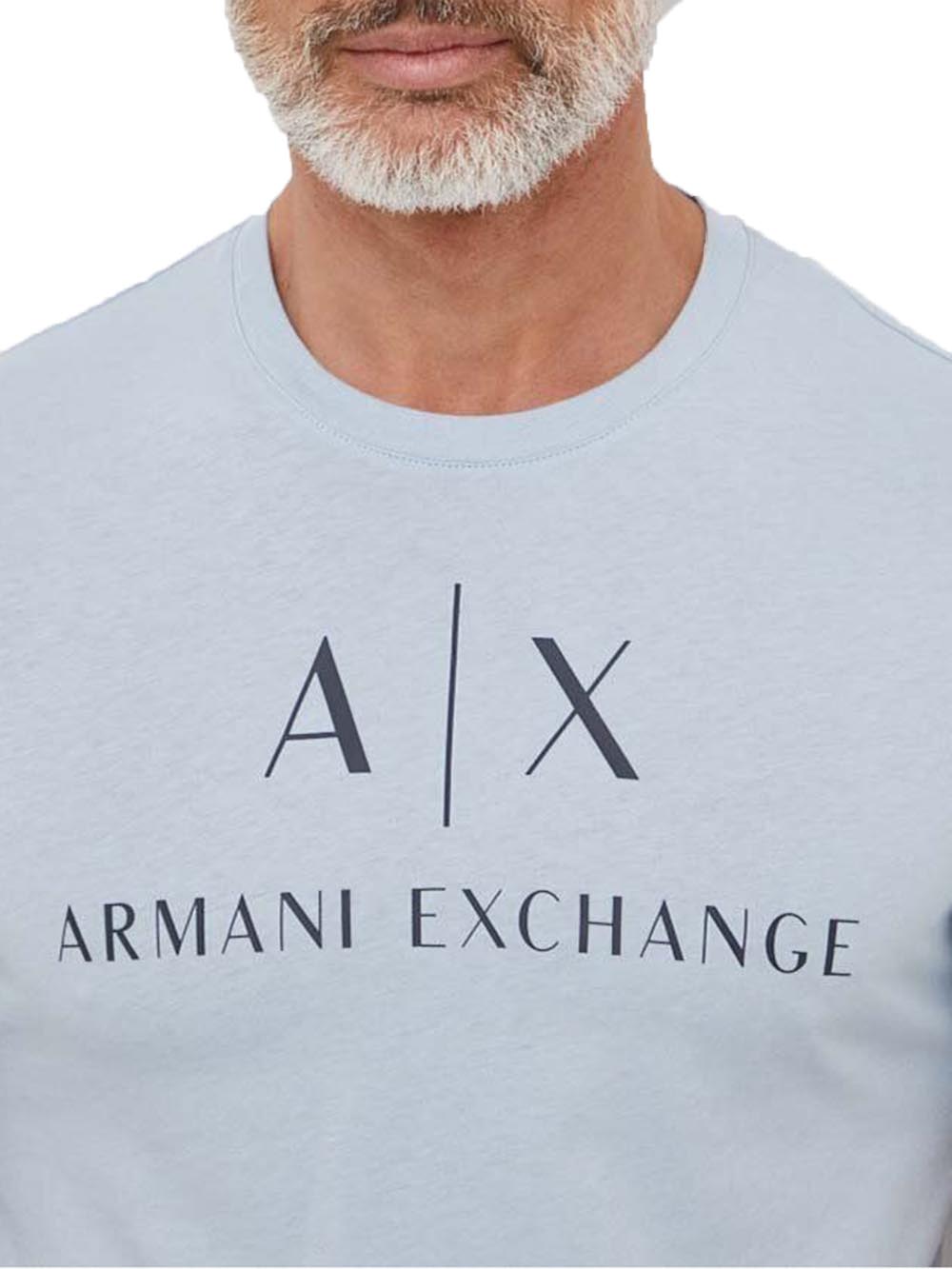 Armani Exchange T-shirt Uomo Celeste