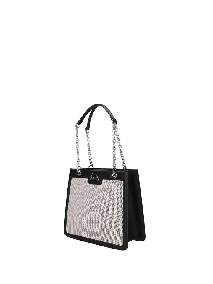 Armani Exchange Borsa a Mano Donna Nero/beige