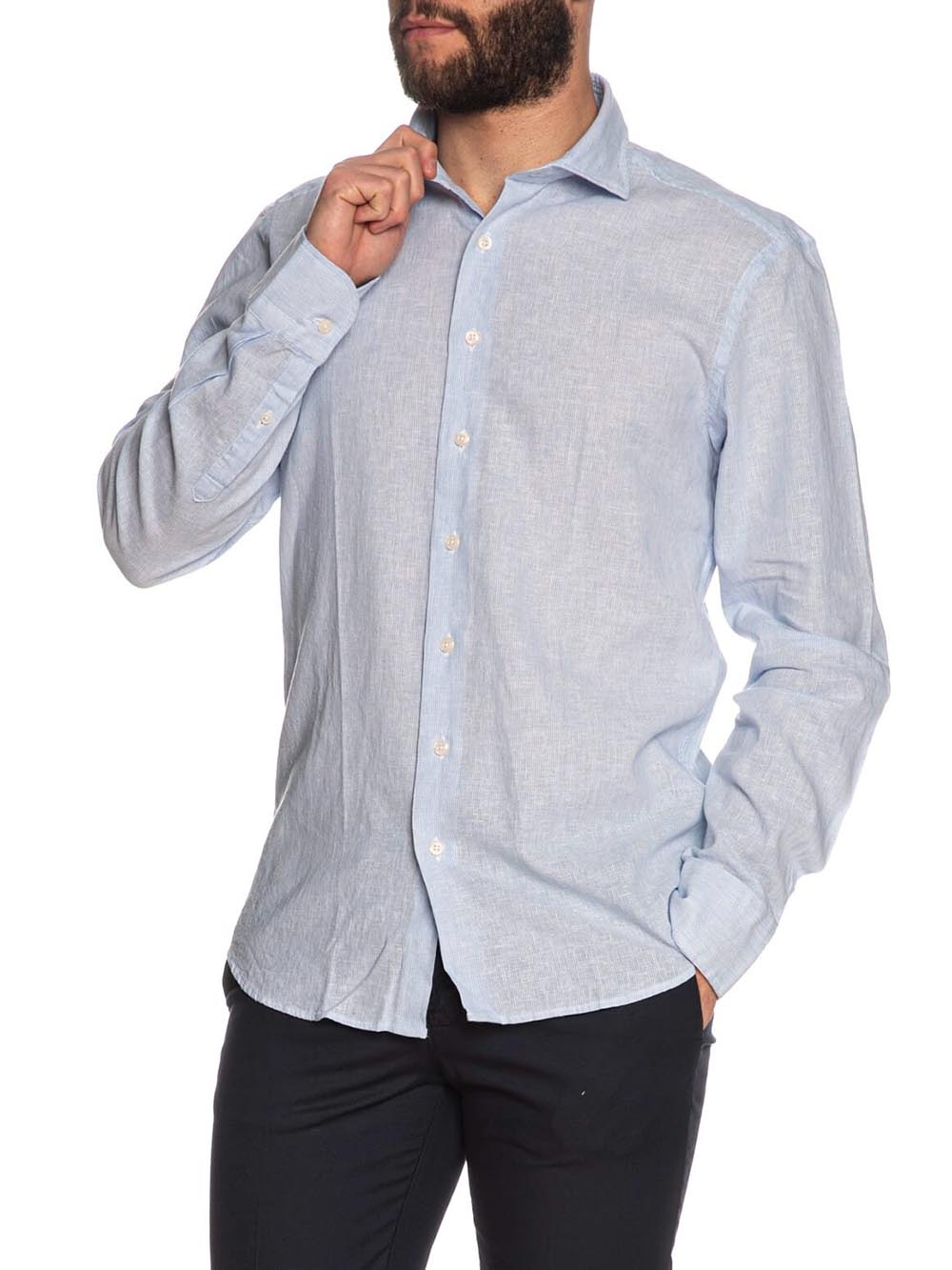 Bastoncino Camicia Uomo B150 Celeste