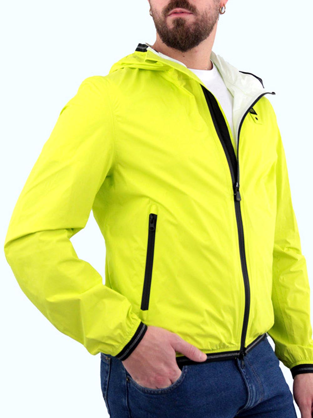 Blauer Giubbino Uomo Giallo fluo