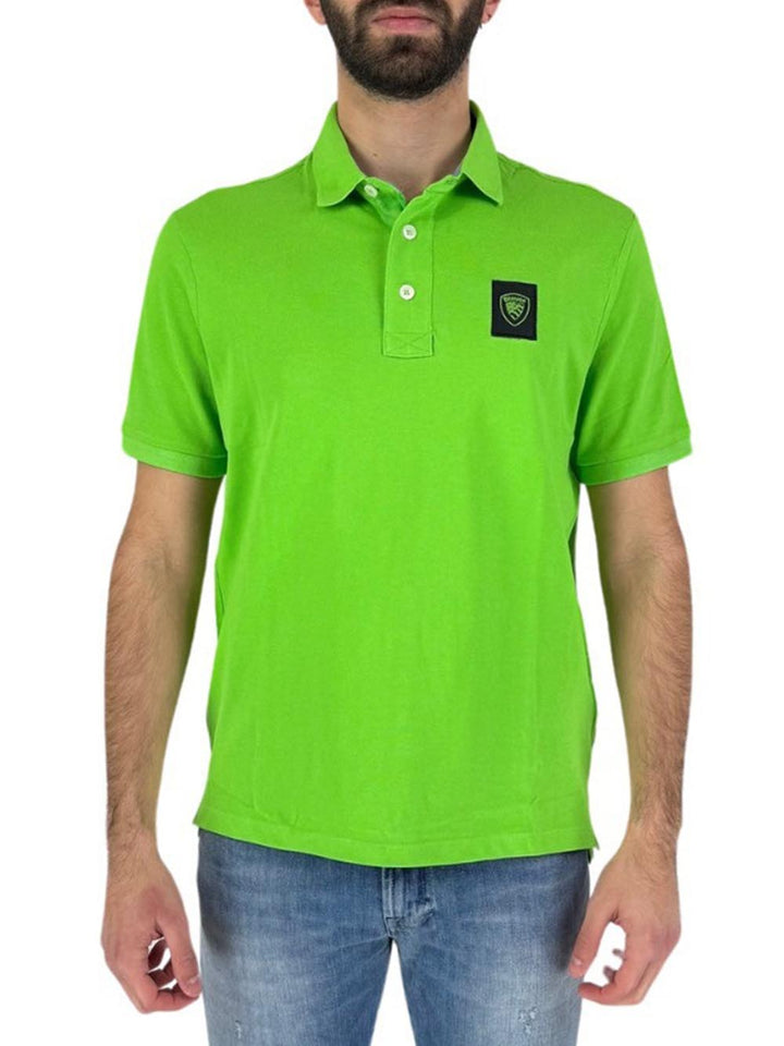 Blauer Polo Uomo Verde