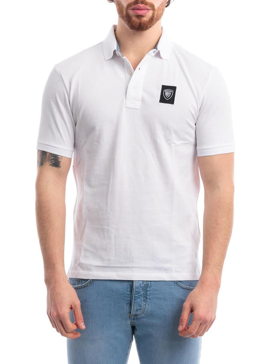 Blauer Polo Uomo 24sblut02150 006801 Bianco