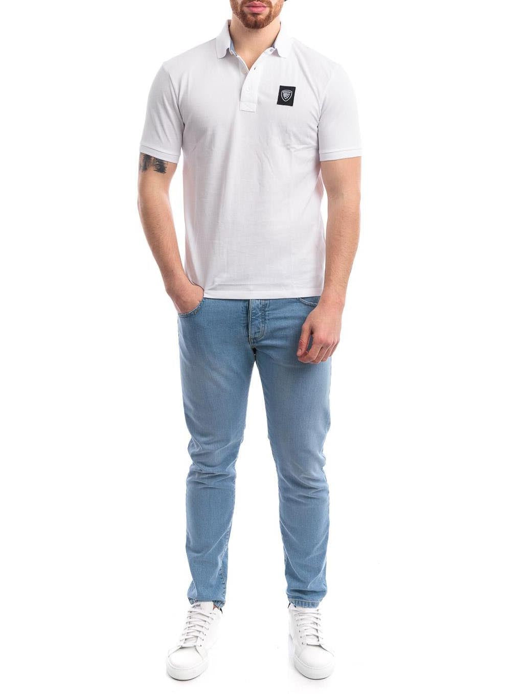 Blauer Polo Uomo 24sblut02150 006801 Bianco