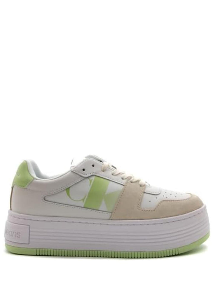 Calvin Klein Sneakers Donna Bianco/Verde menta