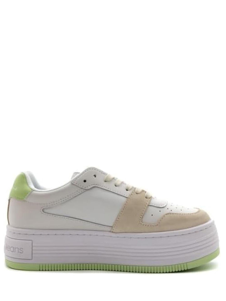 Calvin Klein Sneakers Donna Bianco/Verde menta