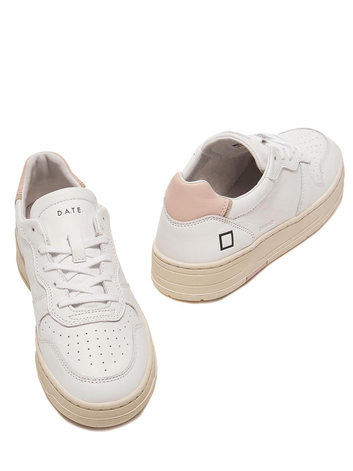 D.A.T.E. Sneakers Donna Court Mono W381 Bianco rosa