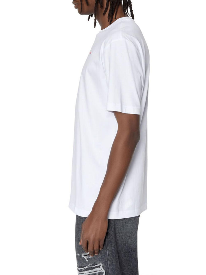 Diesel T-shirt Uomo T-JusT-Microdiv A06418 Bianco