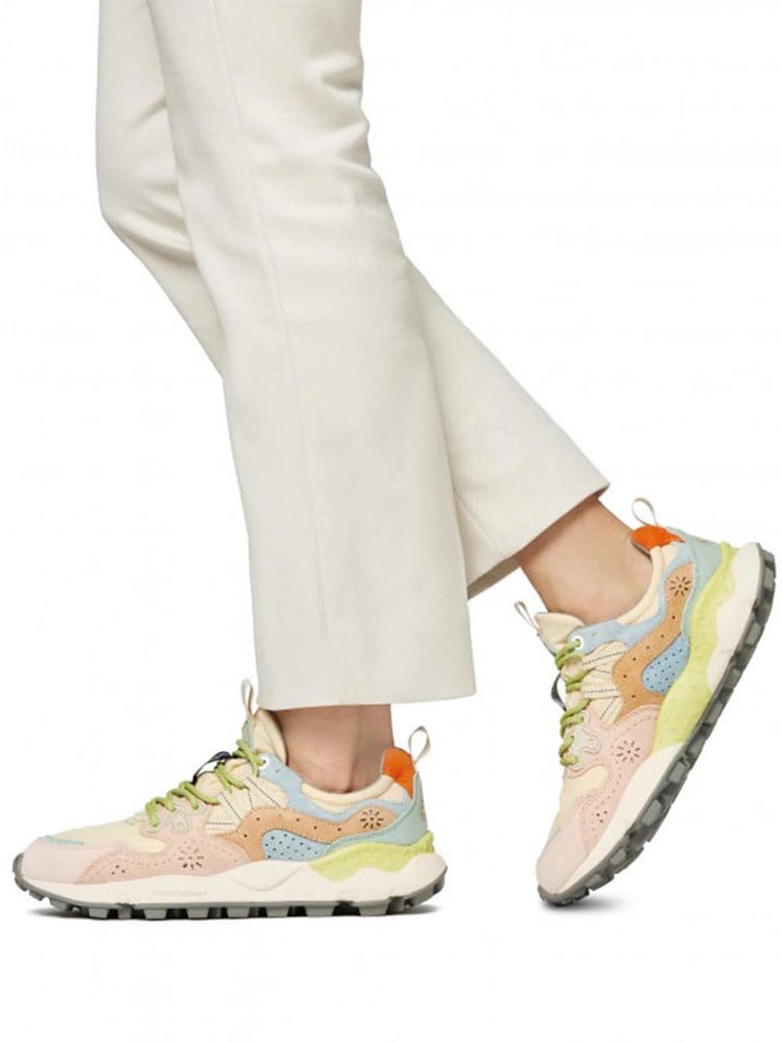 Flower Mountain Sneakers Donna Rosa/Beige