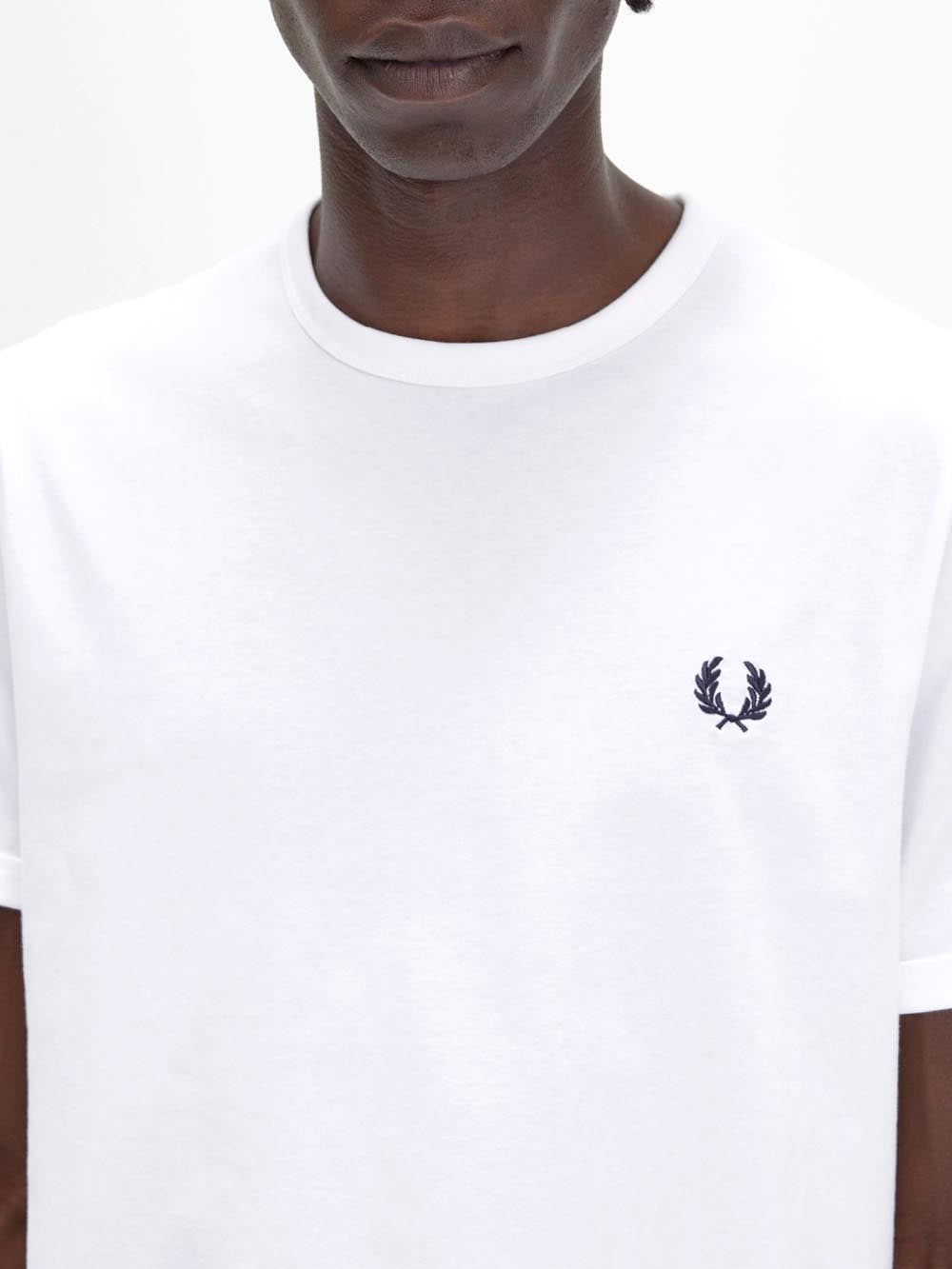 Fred Perry T-shirt Uomo Bianco