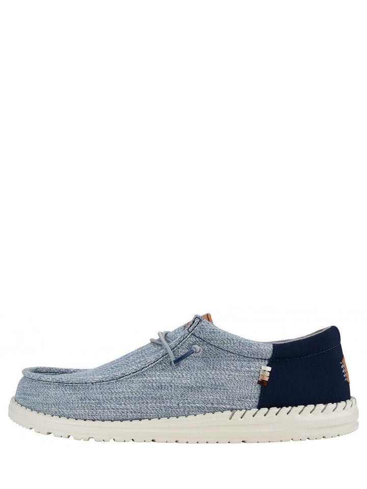 Hey Dude Mocassino Uomo Wally Funk Nylon Craft Celeste/blu