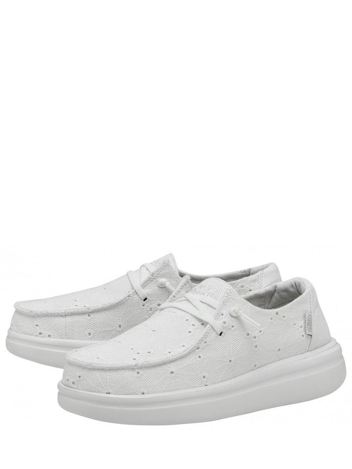 Hey Dude Mocassino Donna Wendy Rise Eyelet W Bianco