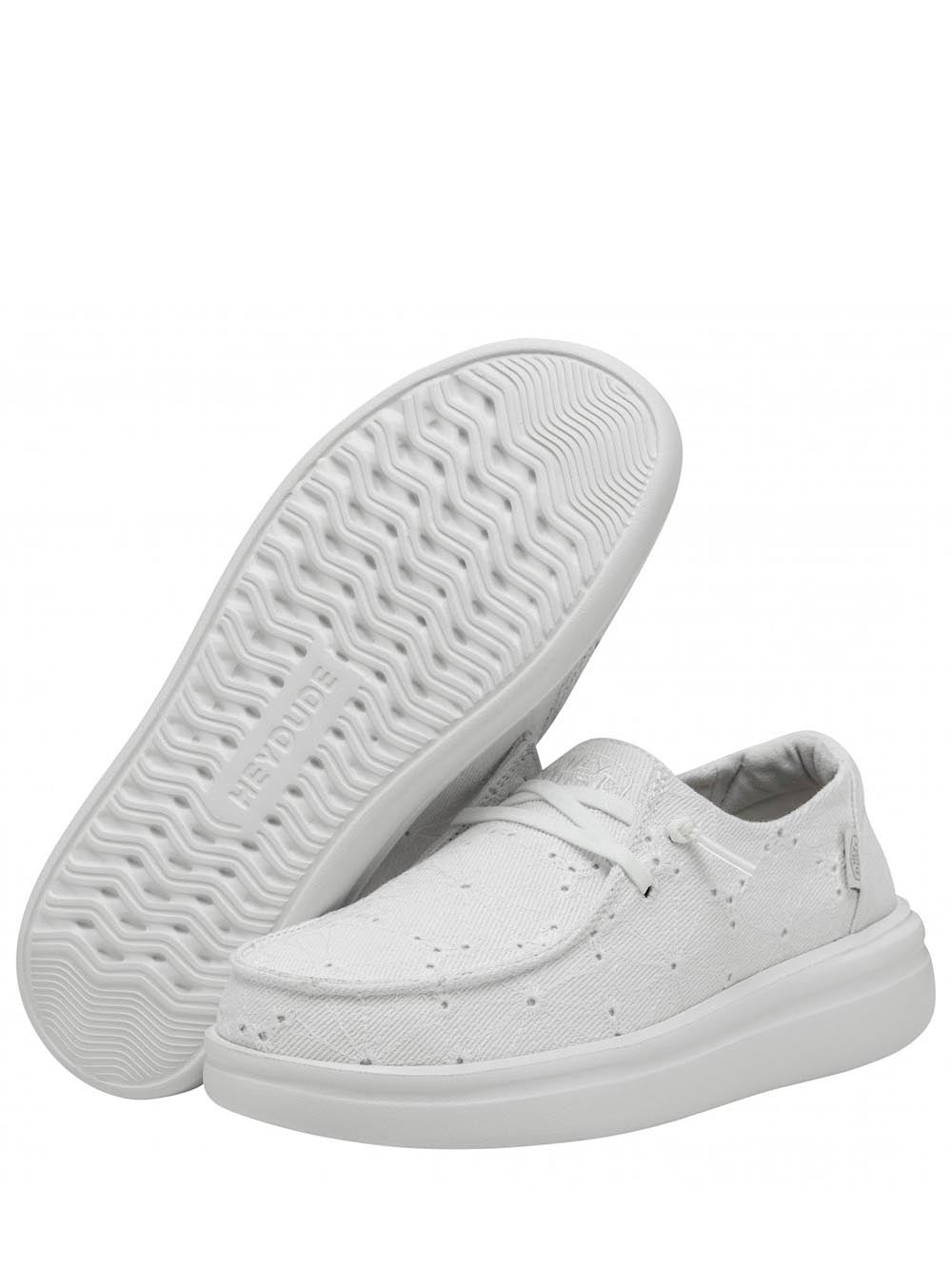 Hey Dude Mocassino Donna Wendy Rise Eyelet W Bianco