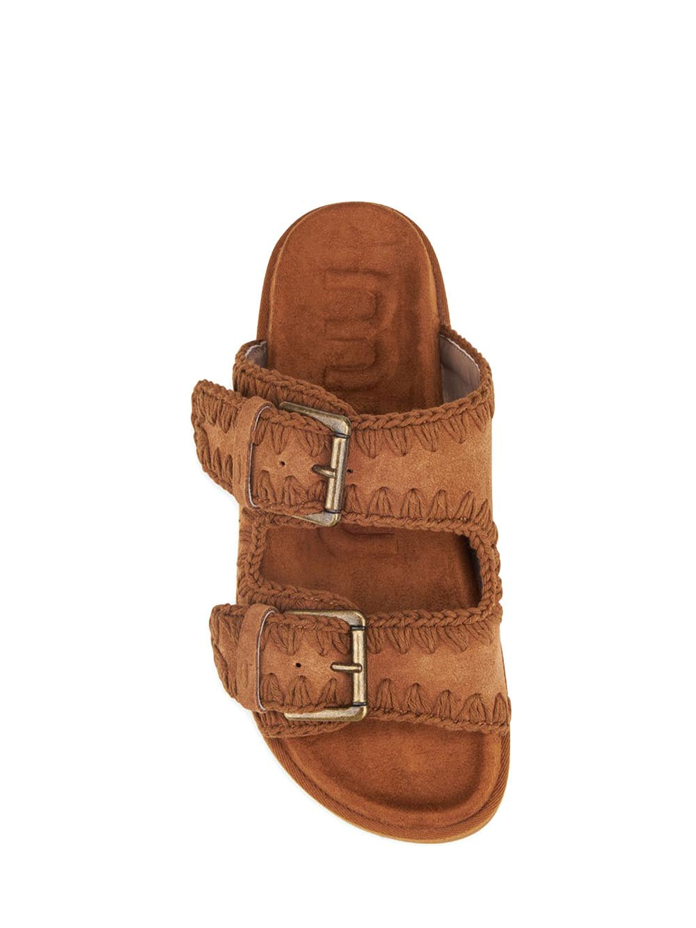 Mou Ciabatta Donna Low Bio Sandal Two BuckleS-All Monochrom Cognac