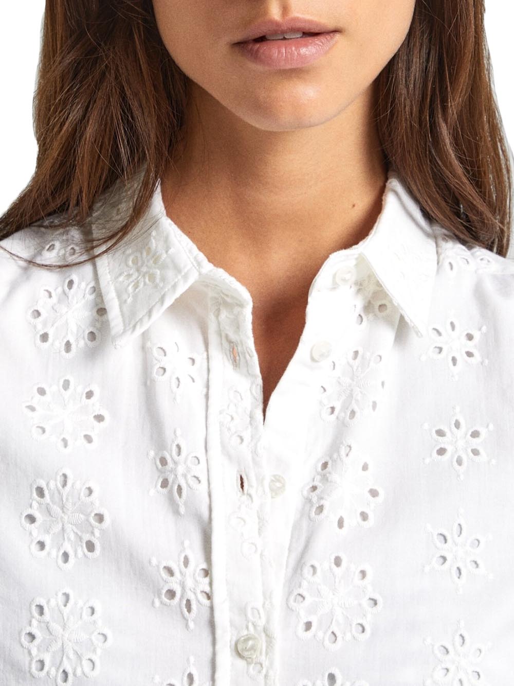 Pepe Jeans Camicia Donna Esty Pl304810 Bianco