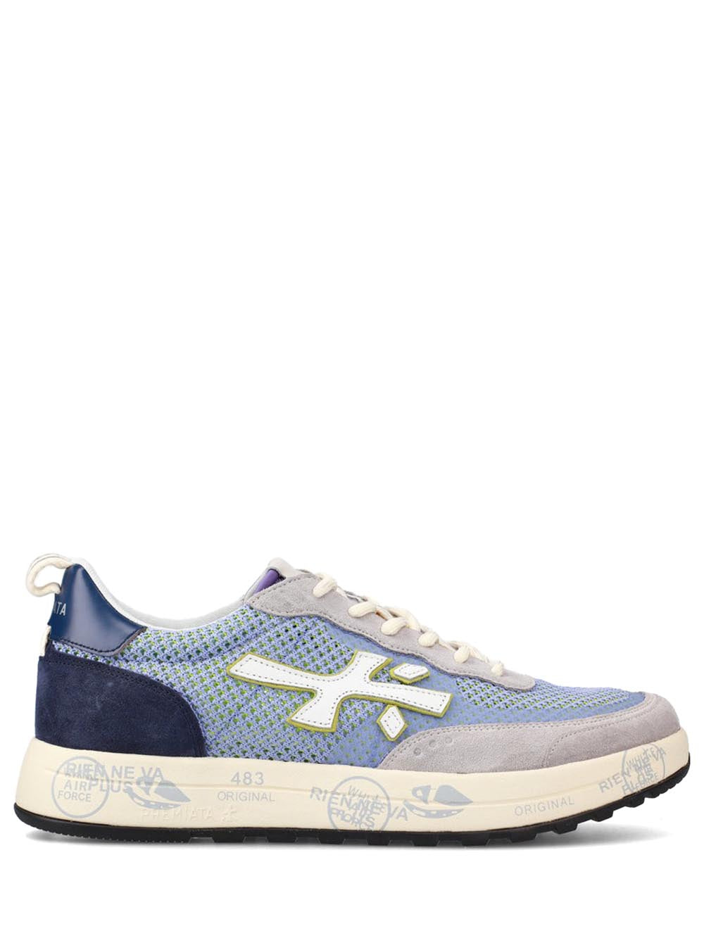 Premiata Sneakers Uomo Nous Celeste