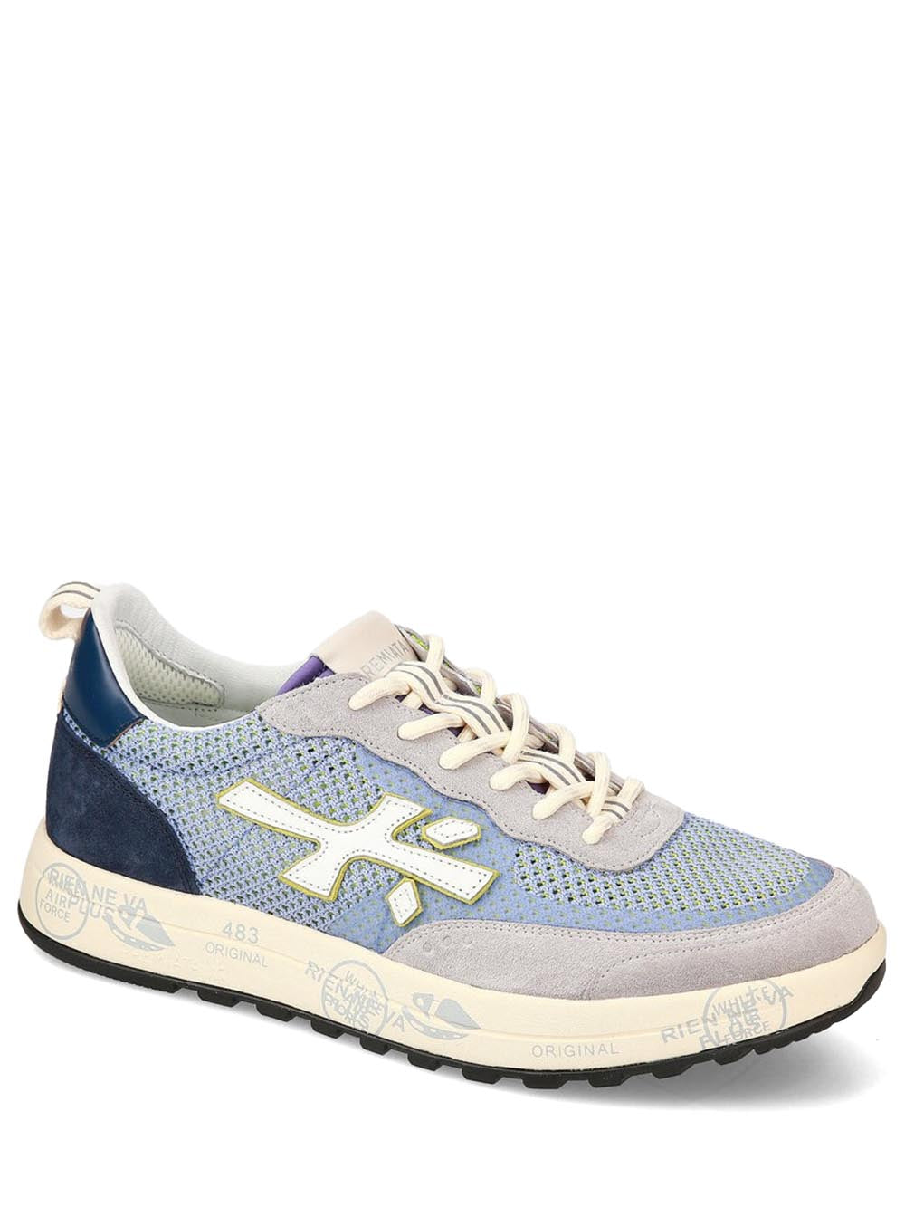 Premiata Sneakers Uomo Nous Celeste