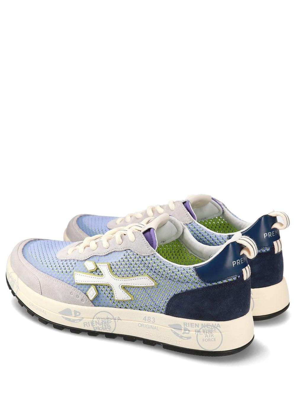 Premiata Sneakers Uomo Nous Celeste