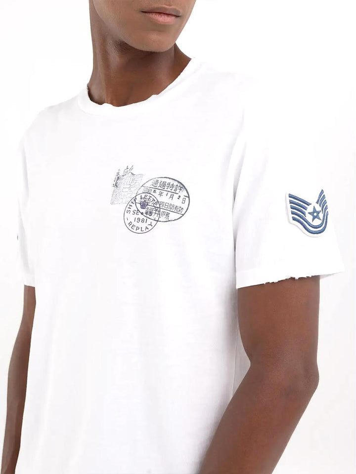 Replay T-shirt Uomo M6763 .000.23608p Bianco