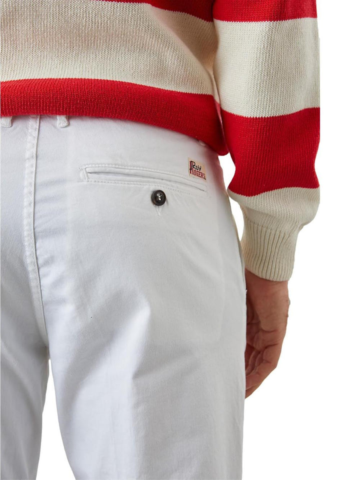 Roy Roger's Pantalone Uomo Chino Smart Man Bianco