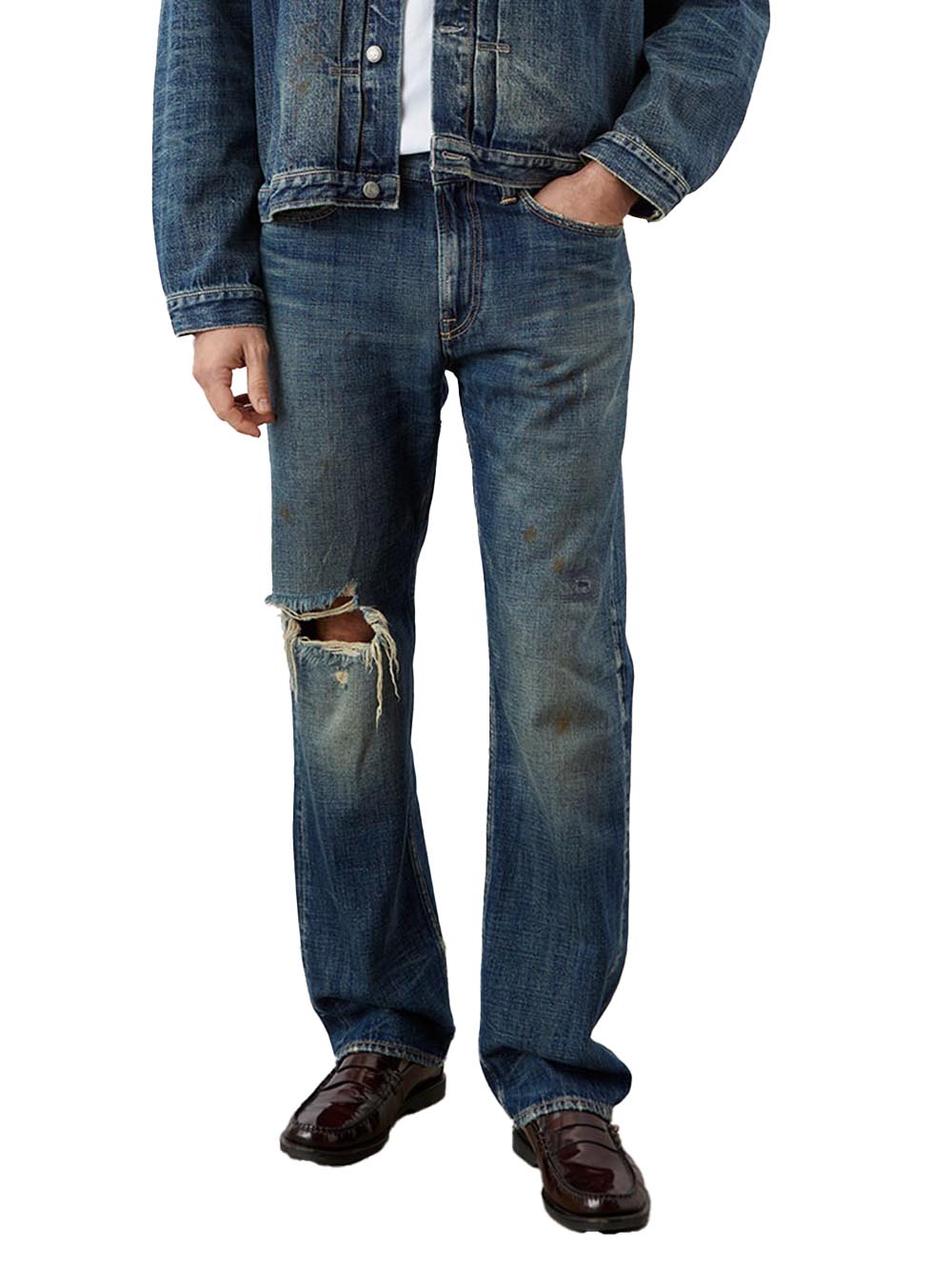 Roy Roger's Jeans Uomo Cult Wide Research Nowords Blu medio
