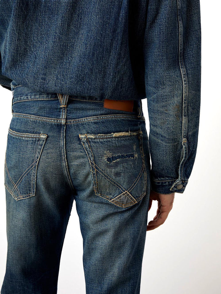 Roy Roger's Jeans Uomo Cult Wide Research Nowords Blu medio