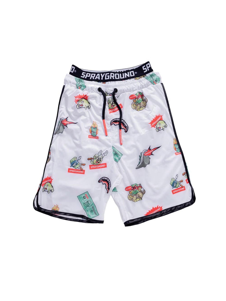 Sprayground Costume Uomo Patch AlL-In White Swim Shorts Bianco