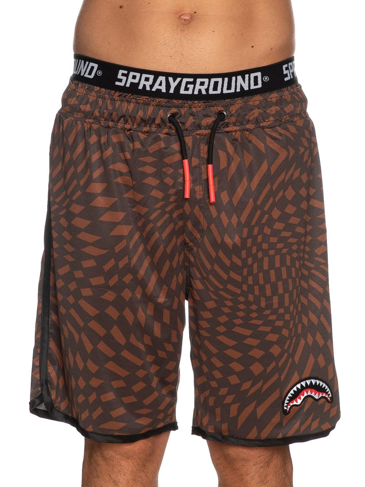 Sprayground Costume Uomo Trippy Swim Sp048 Marrone nero