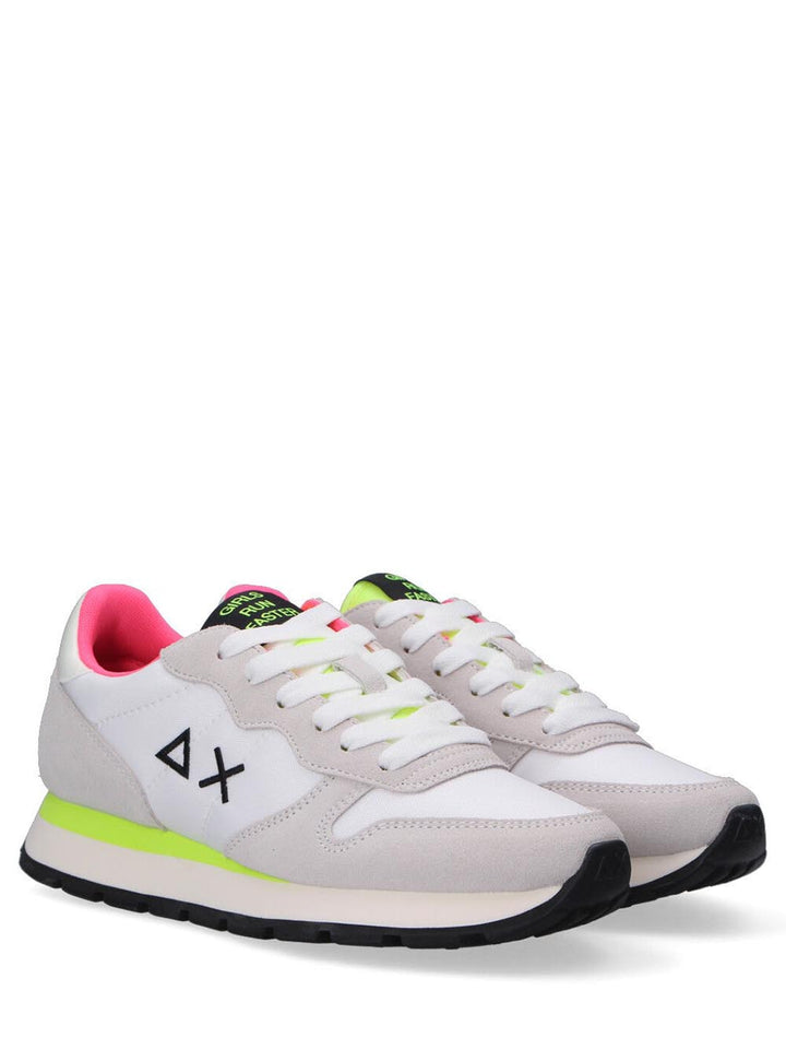 SUN68 Sneakers Donna Bianco/Giallo Fluo