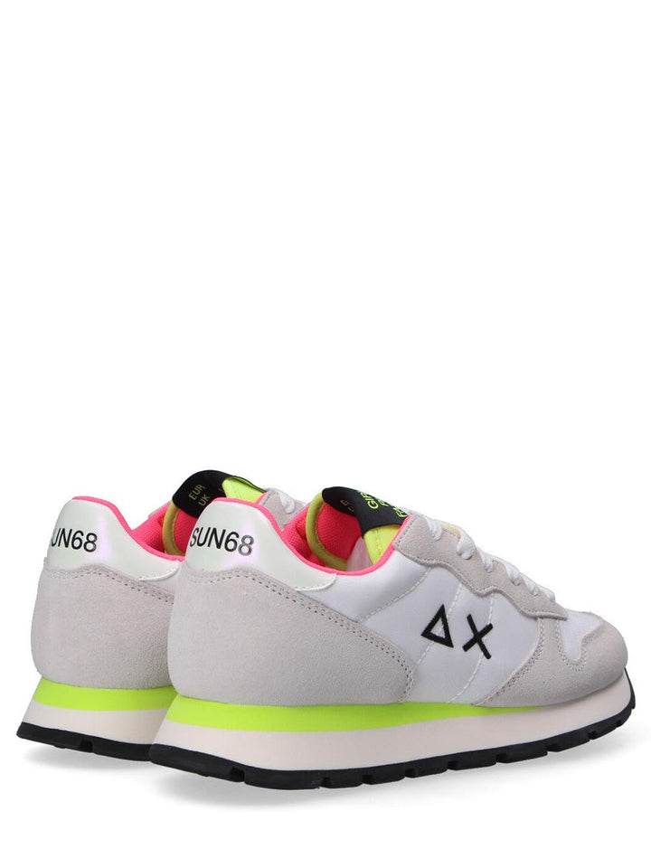 SUN68 Sneakers Donna Bianco/Giallo Fluo