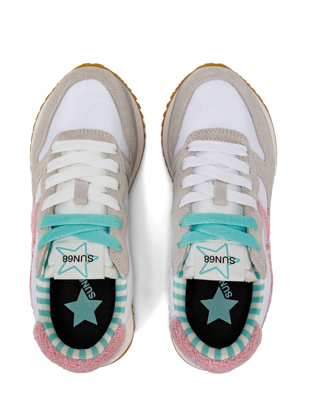 SUN68 Sneakers Donna Z34215 Big Stargirl Sponge Logo Bianco