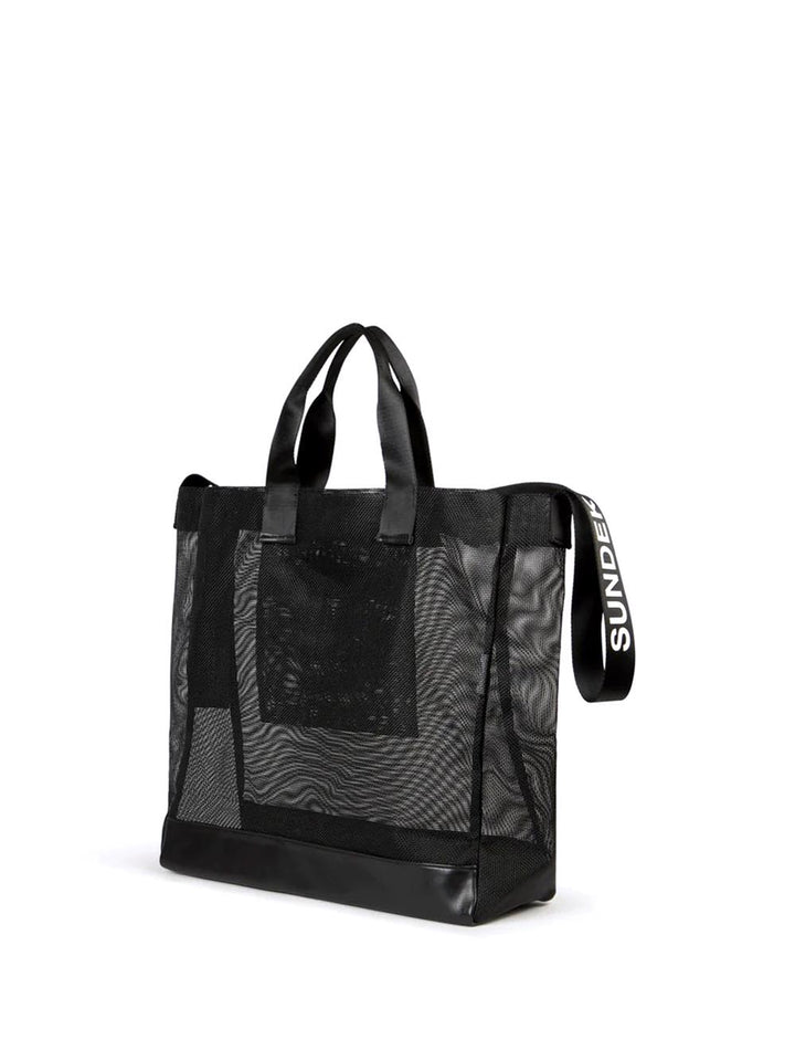 Sundek Borsa da mare Donna Big Mesh Beach Bag Aw828abp7300 Nero