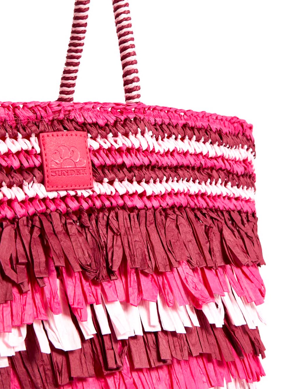 Sundek Borsa a Mano Donna Libera Fringes Bag Aw744abpa100 Fucsia