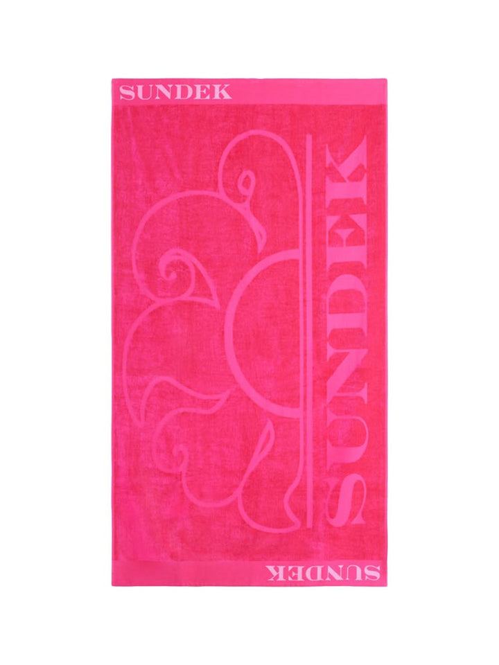 Sundek Telo Mare Unisex Logo Towel Am379atc1000 Fucsia