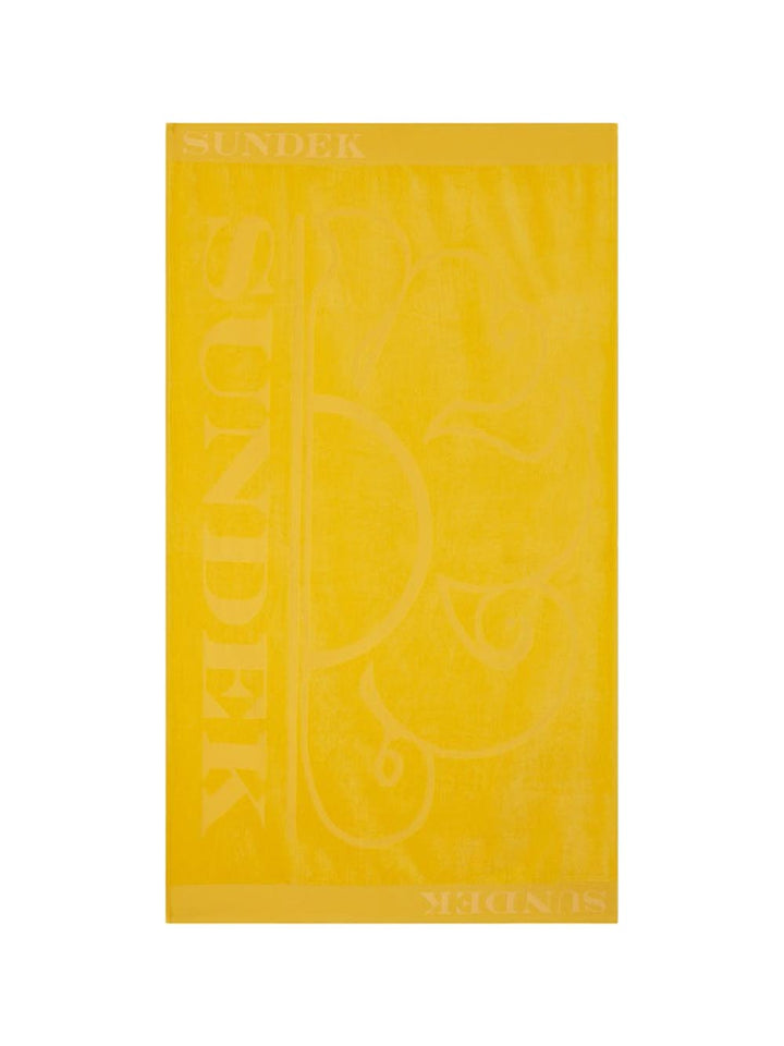 Sundek Telo Mare Unisex Logo Towel Am379atc1000 Giallo