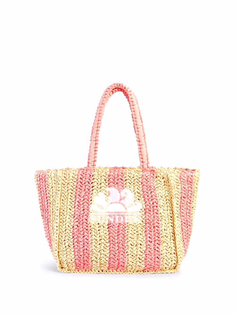 Sundek Borsa a Mano Donna Vita Paper Straw Bag Aw743abpa100 Rosa/Beige