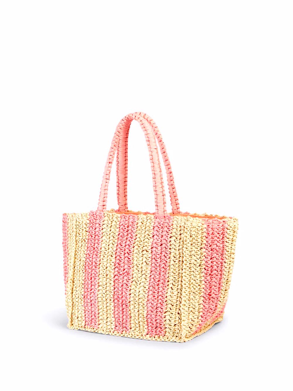 Sundek Borsa a Mano Donna Vita Paper Straw Bag Aw743abpa100 Rosa/Beige