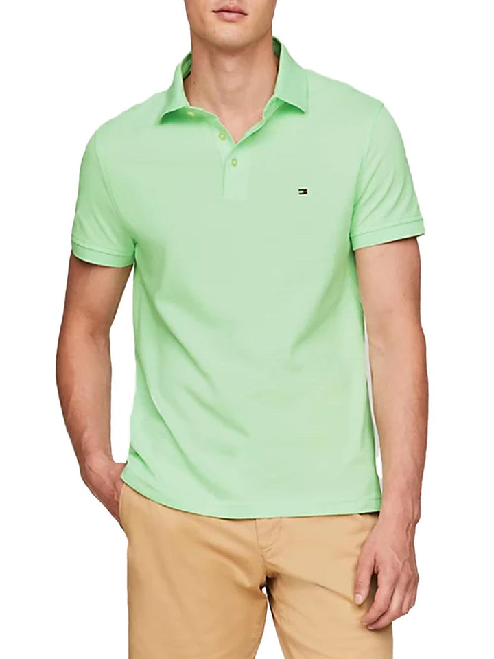 Tommy Hilfiger Polo Uomo Mw0mw17771 Verde acqua