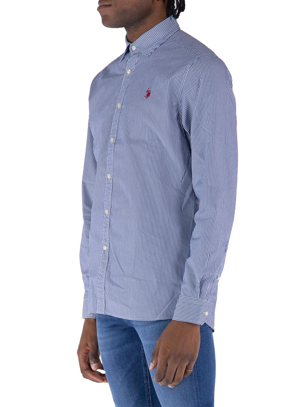 U.S. Polo Assn. Camicia Uomo Bianco/blu