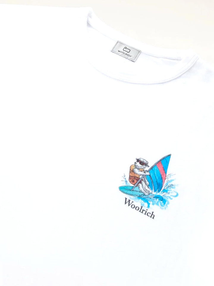 Woolrich T-shirt Uomo Cfwote0128mrut2926 Bianco