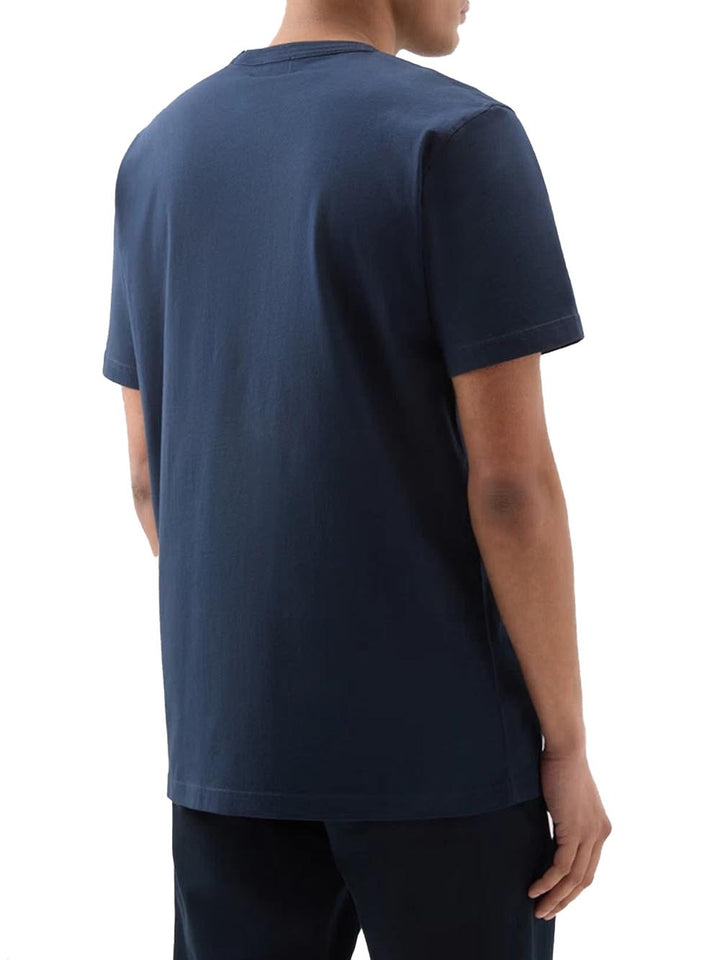 Woolrich T-shirt Uomo Cfwote0128mrut2926 Blu