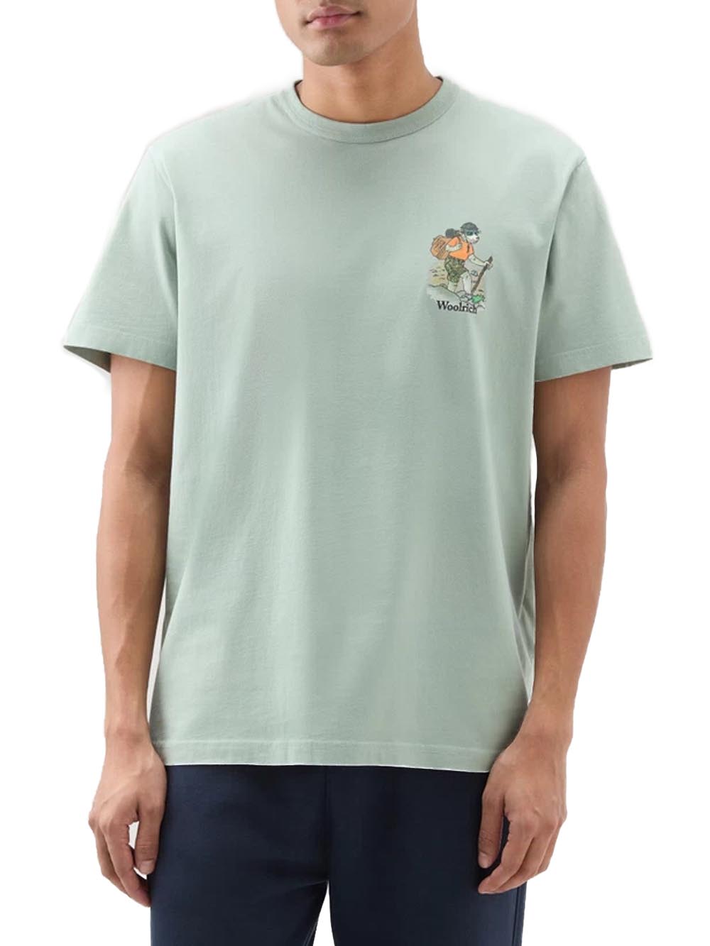 Woolrich T-shirt Uomo Cfwote0128mrut2926 Verde