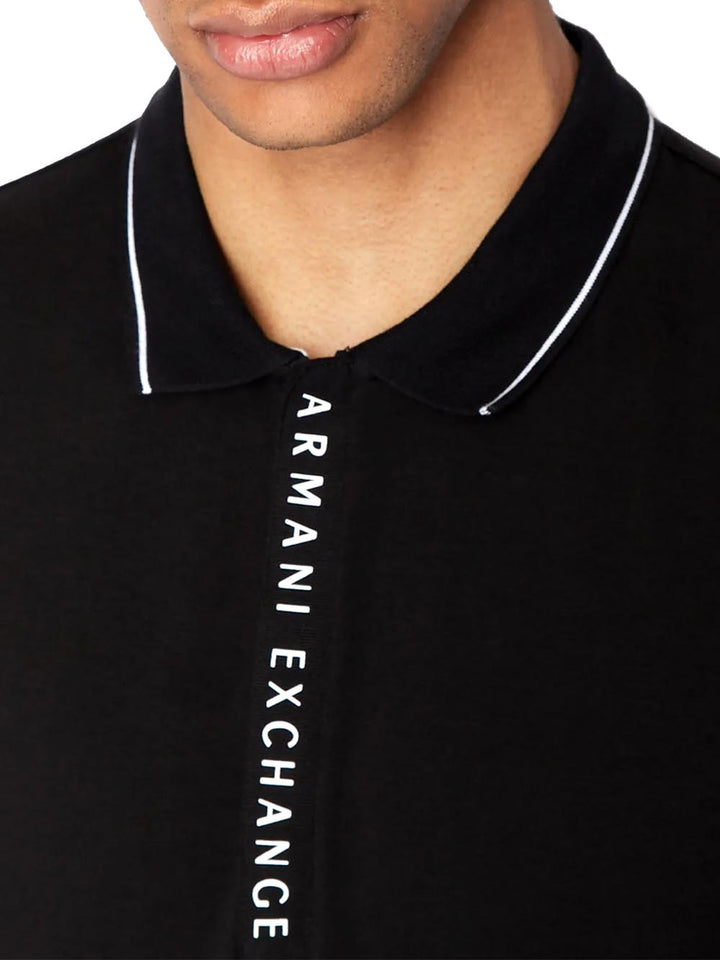 Armani Exchange Polo Uomo 8nzf71 Zjh2z Nero