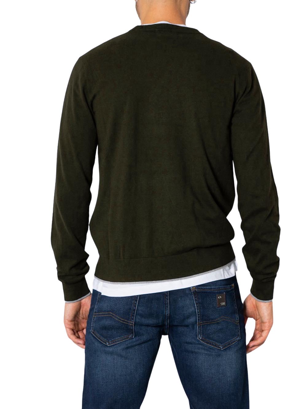 Armani Exchange Maglia Uomo 8nzm6a Zm1hz Verde oliva