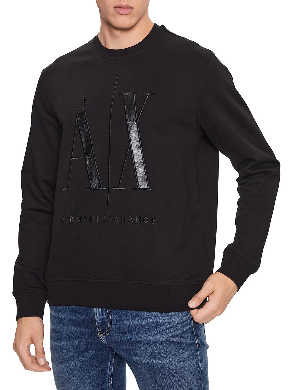 Armani Exchange Felpa Uomo 8nzmpq Zj1zz Nero