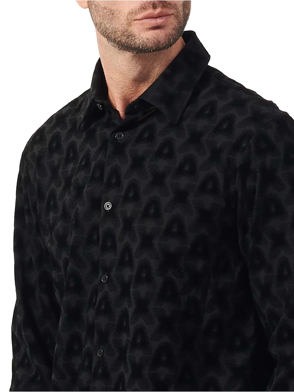 Armani Exchange Camicia Uomo Xm000016 Af10253 Nero