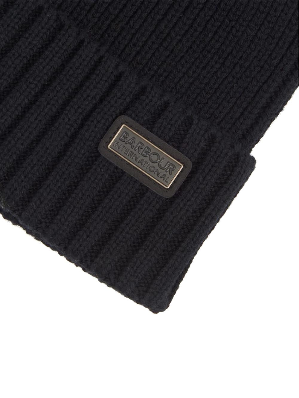 Barbour International Cappello Uomo Mha0877 Chester Beanie Hat Nero