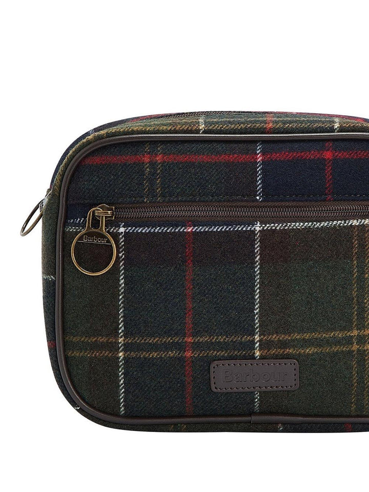 Barbour Pochette Unisex Lac0331 Allowhay Tartan Wash Bag Verde