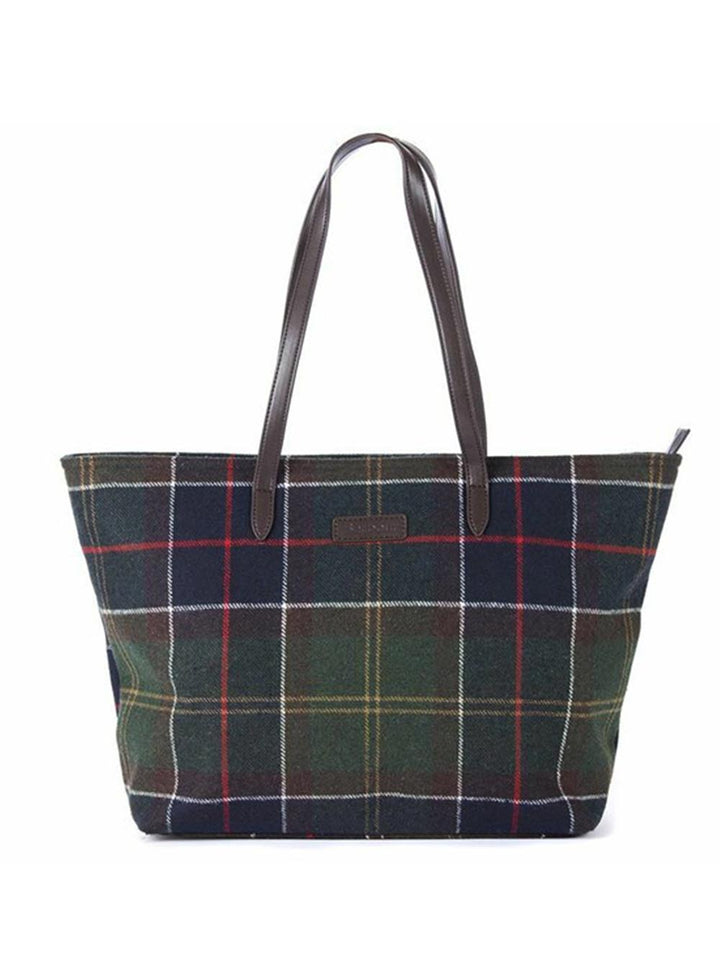 Barbour Borsa Donna Lba0304 Witford Tartan Tote Verde